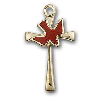 14K Gold Cross / Holy Spirit Pendant