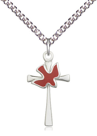 Sterling Silver Cross / Holy Spirit Medal Catholic Jewelry