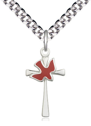 Sterling Silver Cross / Holy Spirit Medal Catholic Jewelry