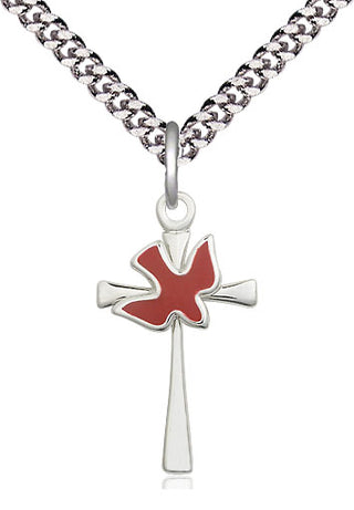 Sterling Silver Cross / Holy Spirit Medal Catholic Jewelry