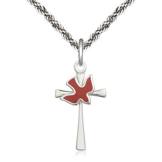 Sterling Silver Cross / Holy Spirit Medal Catholic Jewelry