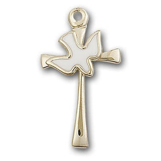 14K Gold Cross / Holy Spirit Pendant