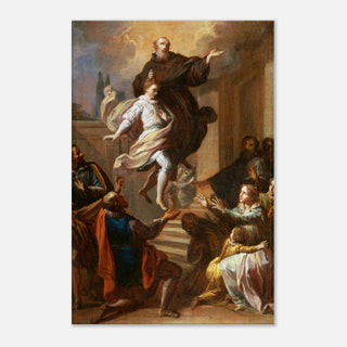 Monk Saint Miracle Scene Canvas Print - view 6