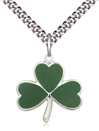 Pewter Shamrock Medal Religious Jewelry