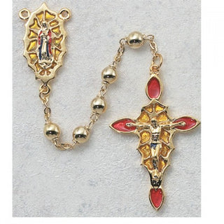 6MM Gold Our Lady of Guadalupe Rosary