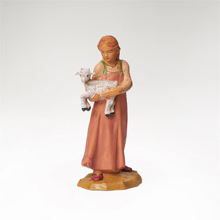 7.5-Inch Scale Sarah, Young Girl With Baby Goat - Nativity Figure