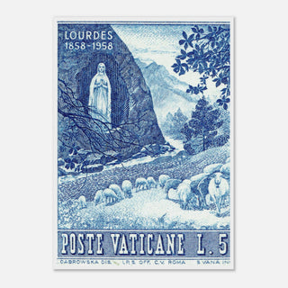 Lourdes Apparition Blue Framed Print - view 7