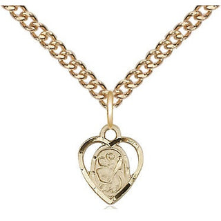 14kt Gold Filled Saint Christopher Medal Religious and Catholic Jewelry Engraved Catholic Saint Jewelry