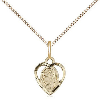 14kt Gold Saint Christopher Medal Engraved Catholic Saint Jewelry