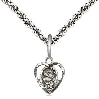 Sterling Silver Saint Christopher Medal Religious and Catholic Jewelry Engraved Catholic Saint Jewelry