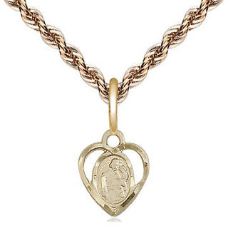 14kt Gold Saint Joseph Medal Engraved Catholic Saint Jewelry