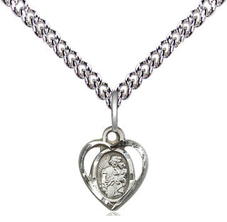 Sterling Silver Saint Joseph Medal Religious and Catholic Jewelry Engraved Catholic Saint Jewelry