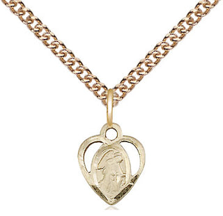 14kt Gold Guardian Angel Medal Engraved Catholic Saint Jewelry