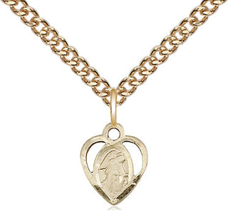 14kt Gold Guardian Angel Medal Engraved Catholic Saint Jewelry