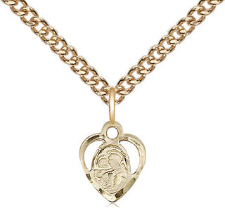 14kt Gold Saint Anthony of Padua Medal Engraved Catholic Saint Jewelry