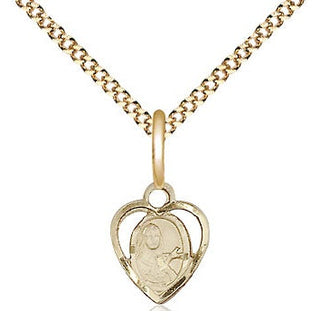 14kt Gold Filled Saint Theresa Medal Religious and Catholic Jewelry Engraved Catholic Saint Jewelry