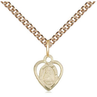 14kt Gold Filled Infant Medal Religious and Catholic Jewelry Engraved Catholic Saint Jewelry