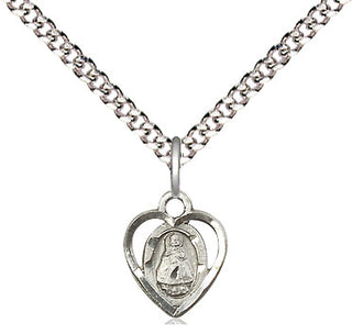 Sterling Silver Infant Medal Religious and Catholic Jewelry Engraved Catholic Saint Jewelry