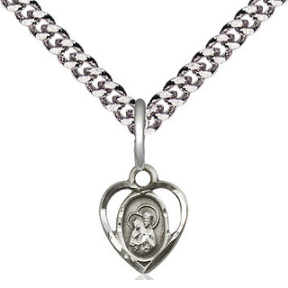 Sterling Silver Saint Ann Medal Religious and Catholic Jewelry Engraved Catholic Saint Jewelry
