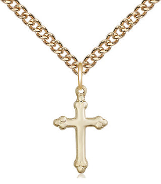 14kt Gold Filled Cross Medal Religious and Catholic Jewelry