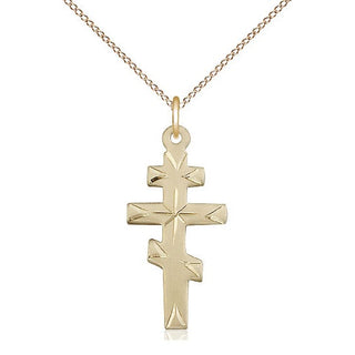 14kt Gold Greek Orthodox Cross Medal