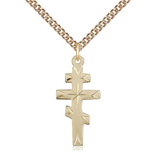 14kt Gold Greek Orthodox Cross Medal