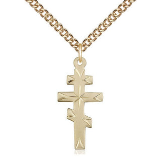 14kt Gold Greek Orthodox Cross Medal