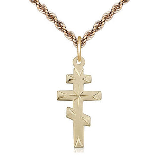 14kt Gold Greek Orthodox Cross Medal