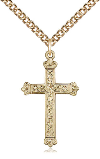 14kt Gold Filled Cross Medal Catholic Jewelry