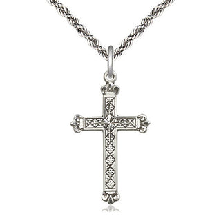 Sterling Silver Cross Medal Catholic Jewelry