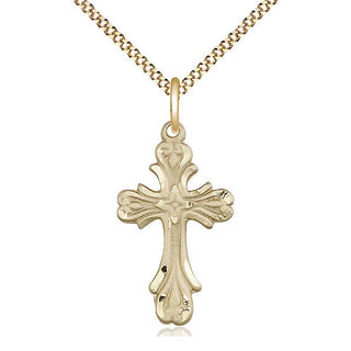 14kt Gold Filled Cross Medal Catholic Jewelry