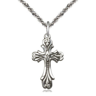Sterling Silver Cross Medal Catholic Jewelry
