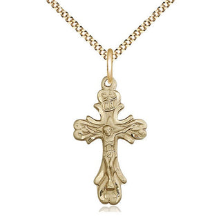 14kt Gold Filled Crucifix Medal Catholic Jewelry
