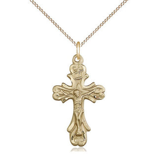 14kt Gold Crucifix Medal