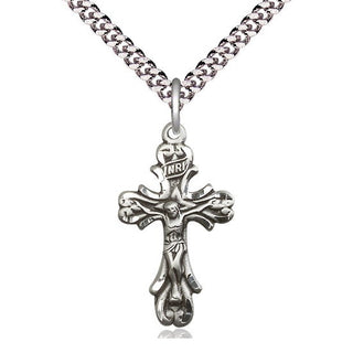 Sterling Silver Crucifix Medal Catholic Jewelry
