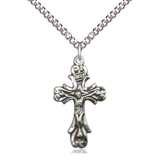Sterling Silver Crucifix Medal Catholic Jewelry