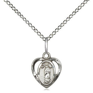 Sterling Silver Our Lady of Guadalupe Medal Religious and Catholic Jewelry