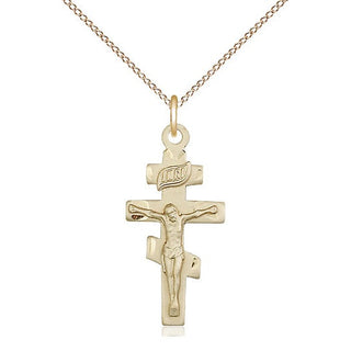14kt Gold Filled Crucifix Medal Catholic Jewelry