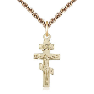 14kt Gold Filled Crucifix Medal Catholic Jewelry