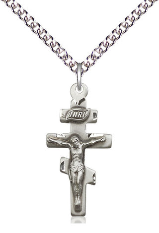Sterling Silver Crucifix Medal Catholic Jewelry