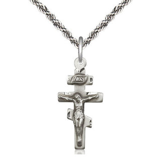 Sterling Silver Crucifix Medal Catholic Jewelry