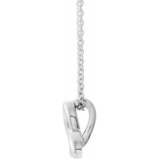 14K White Celtic-Inspired Trinity 16-18" Necklace 