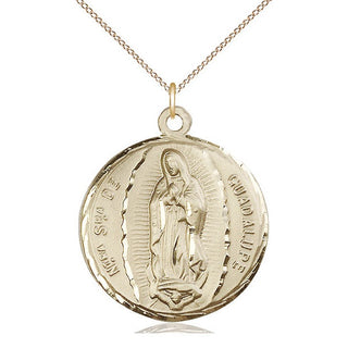 14kt Gold Filled Our Lady of Guadalupe Medal Catholic Jewelry