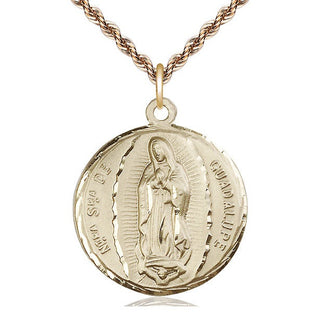 14kt Gold Our Lady of Guadalupe Medal