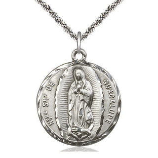 Sterling Silver Our Lady of Guadalupe Medal Catholic Jewelry