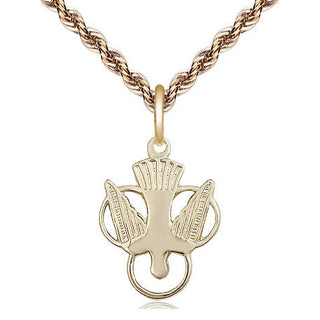 14kt Gold Filled Holy Spirit Medal Religious Jewelry