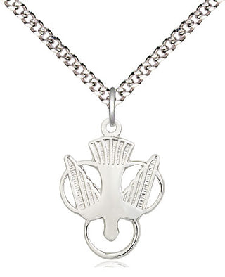 Sterling Silver Holy Spirit Medal Religious Jewelry