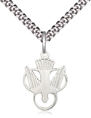 Sterling Silver Holy Spirit Medal Religious Jewelry