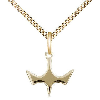 14kt Gold Filled Holy Spirit Medal Religious and Catholic Jewelry