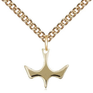 14kt Gold Filled Holy Spirit Medal Religious and Catholic Jewelry